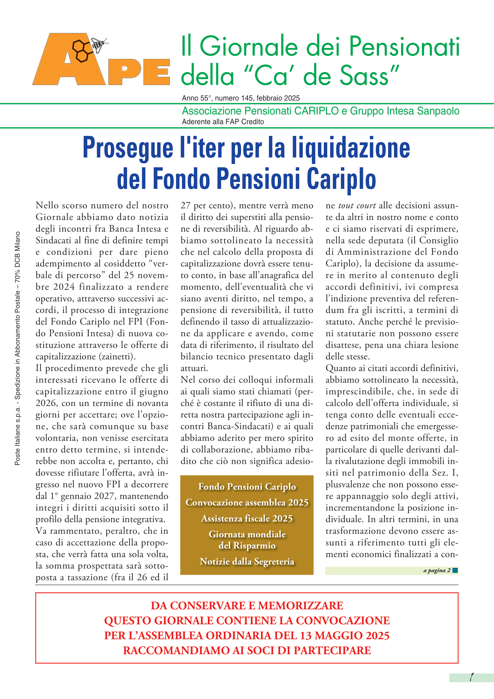 GIORNALE DI FEBBRAIO 2025