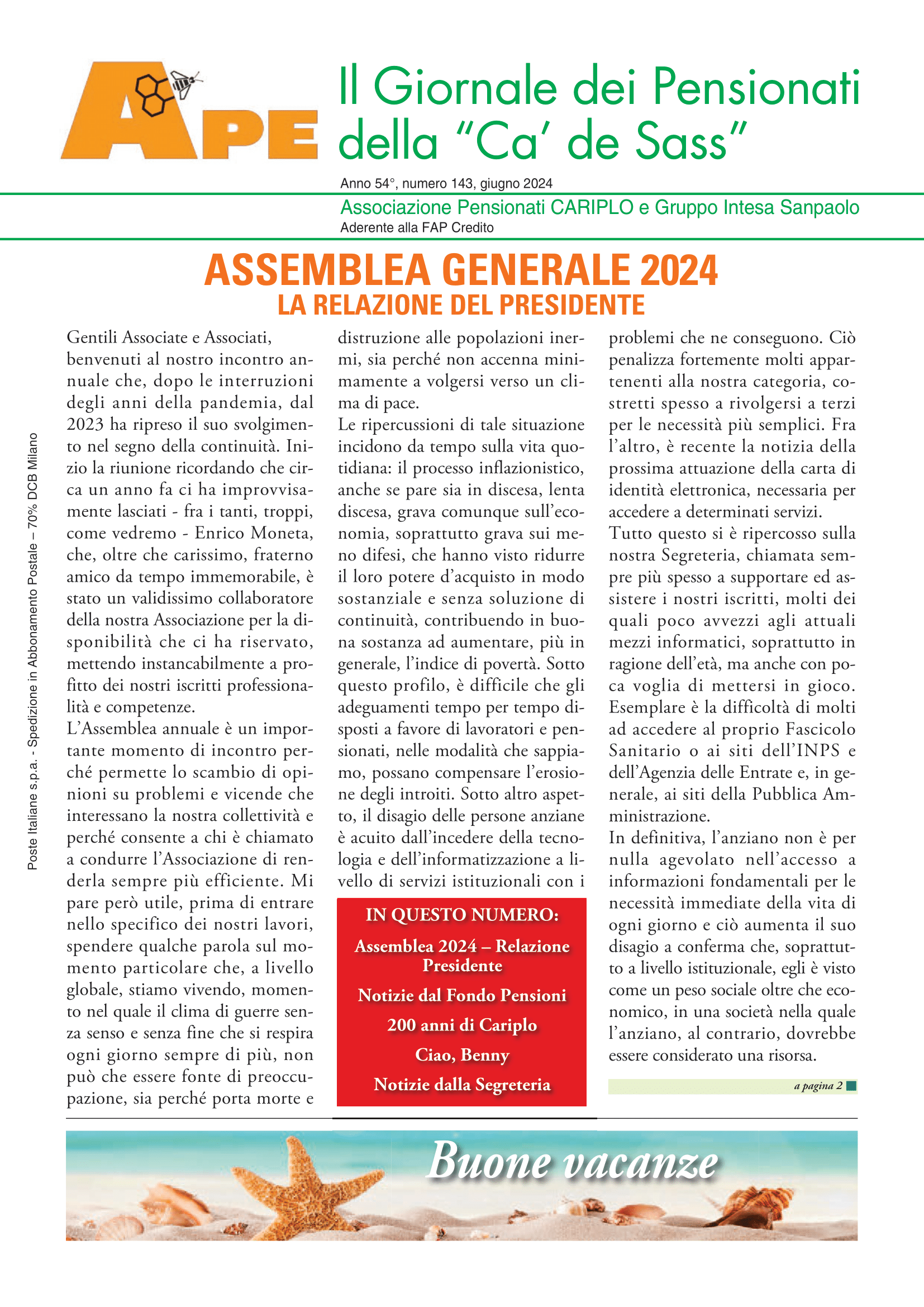 GIORNALE DI GIUGNO 2024